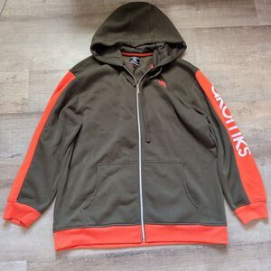 Akademiks Full-Zip  Streetwear Hoodie Men's 4XL Green Orange